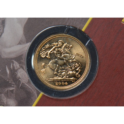 220 - A 2004 Gold Sovereign sealed in a Royal Mint Case.