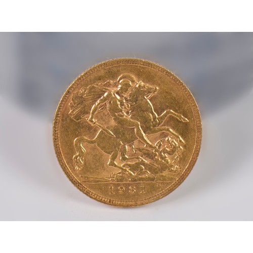 222B - A 1931 George V Gold Sovereign.