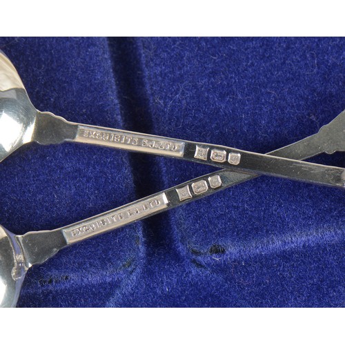 16 - A Set of 6 Silver Seal Topped Spoons decorated with a Coach, Brighton Pavilion, Orb, Throne & Rider ... 