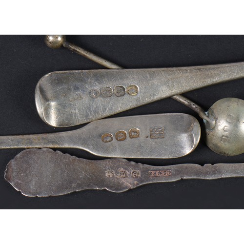 20 - A Collection of Silver Spoons, Mustard, Tea, Salt, etc. Weighing: 188 grams.