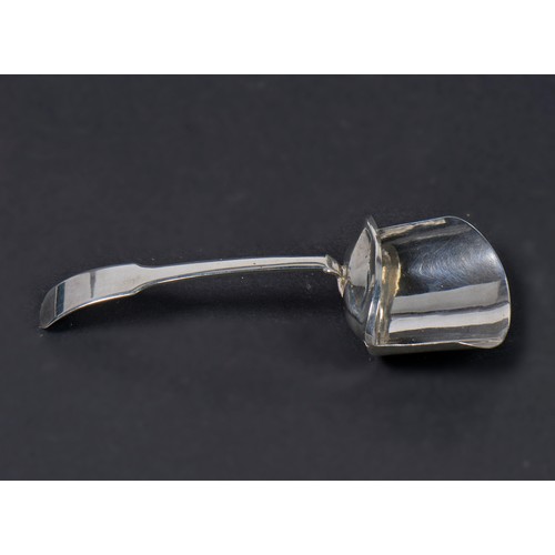 34 - A Georgian Silver Shovel shaped Caddy Spoon. Hallmarked for Joseph Wilmore. Birmingham A. Weighing: ... 