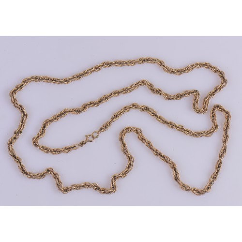 241 - A Ladies 9ct Gold Twist Link Necklace. Measuring: 38cms. Weighing: 31 grams.