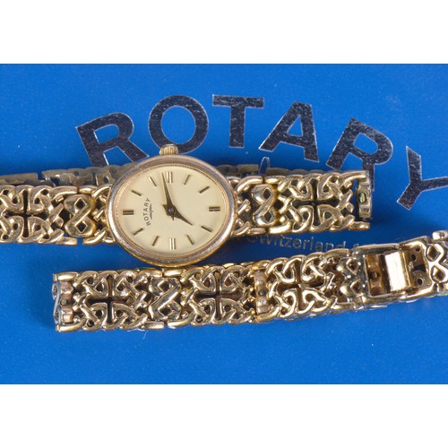 289 - A Ladies Rotary Wristwatch on Strap along with a Bracelet contained in a Rotary Box with Booklet.