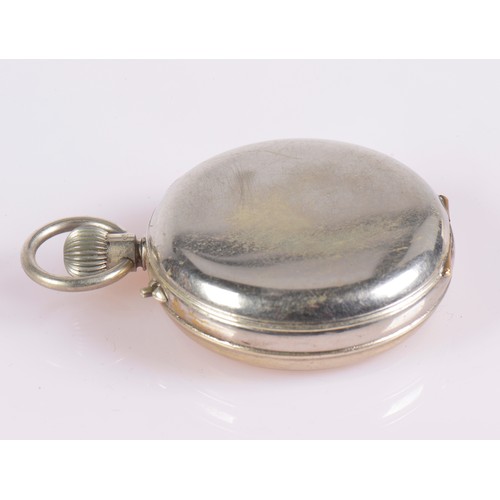 299 - A Nickel Silver Keyless Pocket Watch with second sweep No: 217.