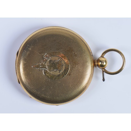 312 - A 18ct Gold Full Hunter Pocket Watch. NO: 40159. Weighing: 86 grams. (Gross).