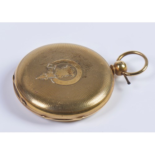 312 - A 18ct Gold Full Hunter Pocket Watch. NO: 40159. Weighing: 86 grams. (Gross).