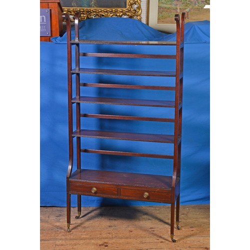 638 - A Set of Regency design Open Work Shepherd's Crook Top Shelves with Two Drawers. Measuring: 152cms h... 