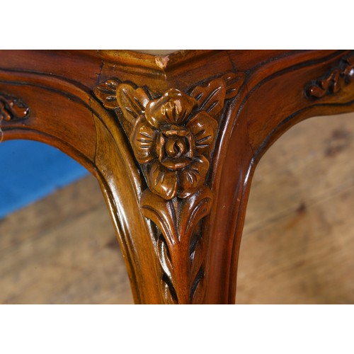 682 - A Frank Hudson made Carved Scroll Footed Dressing Table Stool.