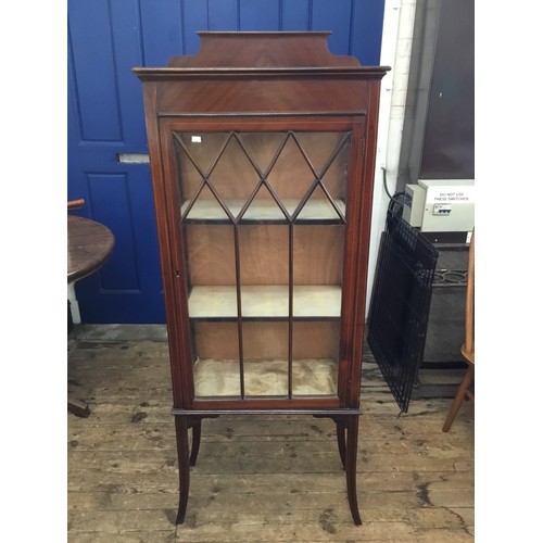 695 - A Mahogany Regency Style Display Cabinet. Measuring: 150cms high x 59cms across x 30cms Deep.