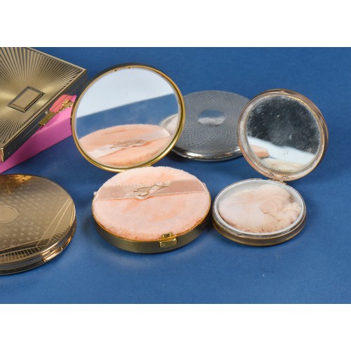 7 - A Silver Powder Compact, 1920s Dusting Powder, Compacts & other Beauty Products.