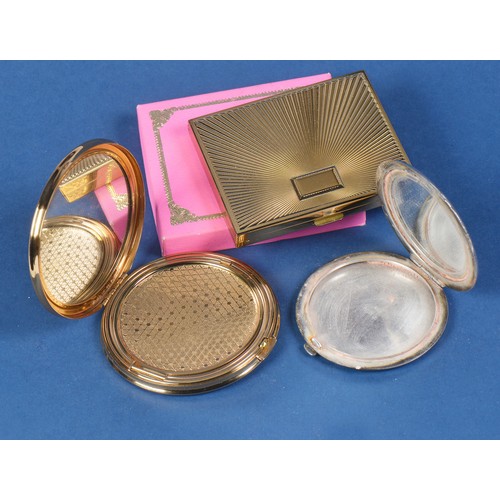 7 - A Silver Powder Compact, 1920s Dusting Powder, Compacts & other Beauty Products.