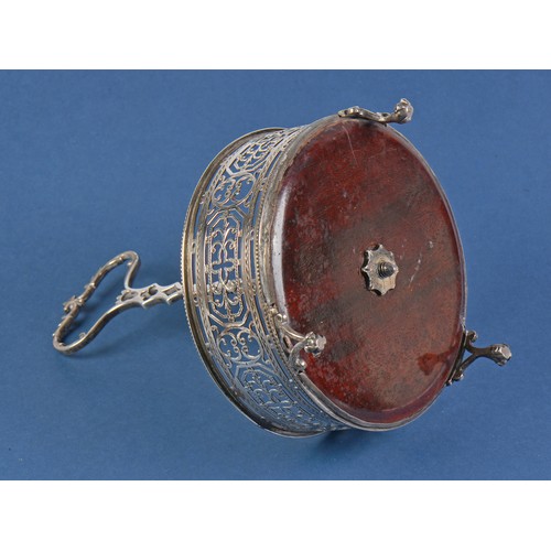 31 - A Georgian Silver Cruet Frame with pierced & Bright Cut decoration, marks Worn. Weighing: 376 grams.... 