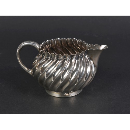 83 - A Swirl patterned Victorian Batchelors Milk Jug by James Dixon & Sons. Sheffield Z. Weighing: 71 gra... 