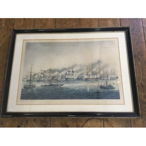 474 - A Lithograph depicting the Bombardment & Capture of St. Jean D'Acre for the benefit of the Families ... 