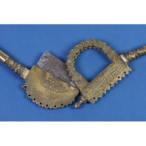 789 - An Antique Indian Brass Betel Nut Cutter.