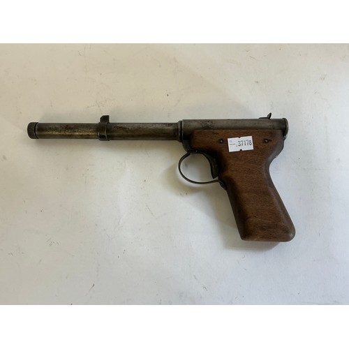 960 - A Vintage British Diana MOD2 Air Pistol with a Wooden Handle.