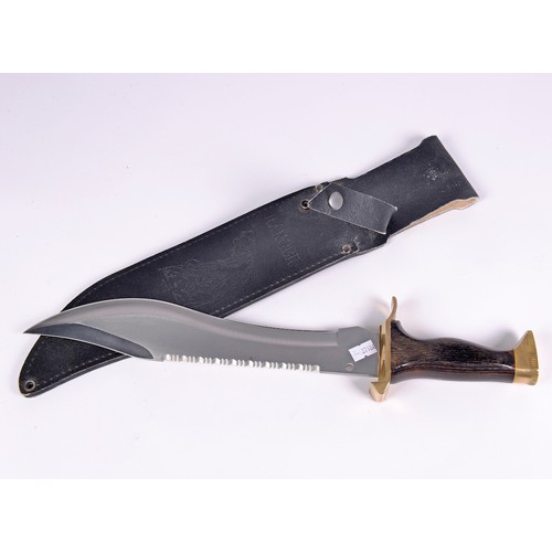 966 - A Ranger Brass Cased Hunting Knife in Scabbard.