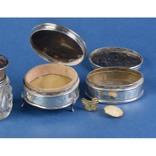 50 - A Collection of Tortoise Shell Pique Jewellery to include Royal Army Medical Corps & Two Jewellery B... 