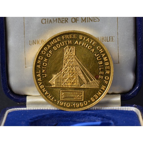 294 - A Scarce Transvaal  & Orange Free State Chamber of Mines Union of South Africa Jubilee 1910-1960 
