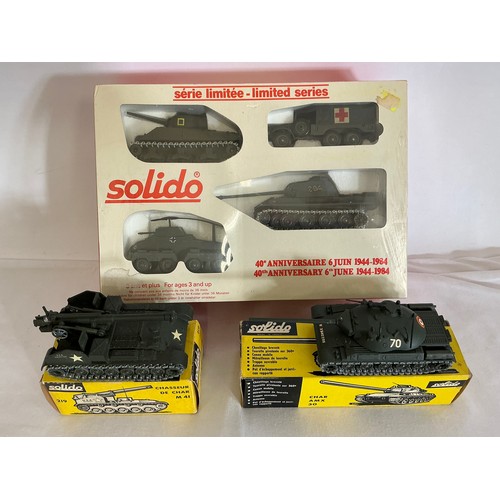 A Scarce Boxed Unopened Solido Military Gift Set of Four models along ...
