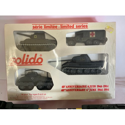 A Scarce Boxed Unopened Solido Military Gift Set of Four models along ...