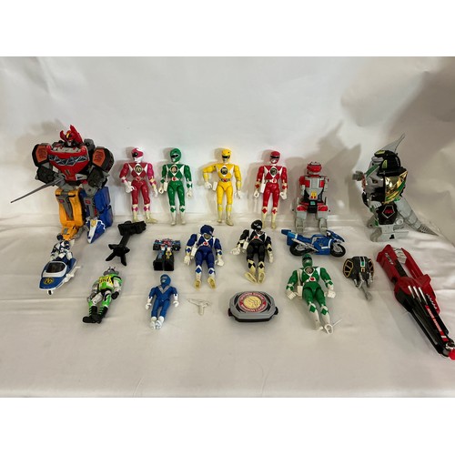 A Collection of Original Power Rangers Figures & Vehicles.