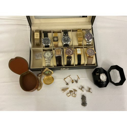 A Collection of Watches to include Accurist, Autograph, Arcadia, Jaguar ...