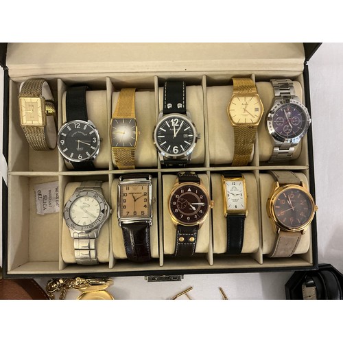 A Collection of Watches to include Accurist, Autograph, Arcadia, Jaguar ...