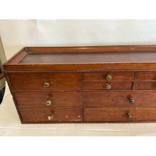 657 - A Late 19th Century Section of a Mahogany Ship's Cabin Writing Top fitted with Various Drawers & Tra... 