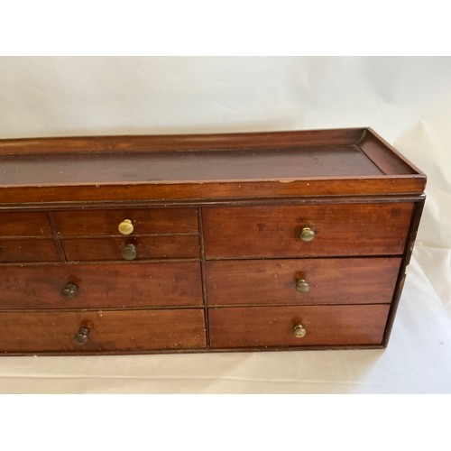 657 - A Late 19th Century Section of a Mahogany Ship's Cabin Writing Top fitted with Various Drawers & Tra... 