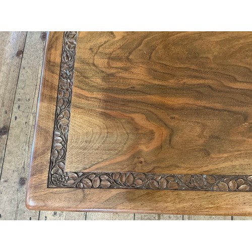 666 - A Graduated Set of Indian Carved Top Coffee Tables. Largest Measuring: 90cms x 45cms x 44cms high.