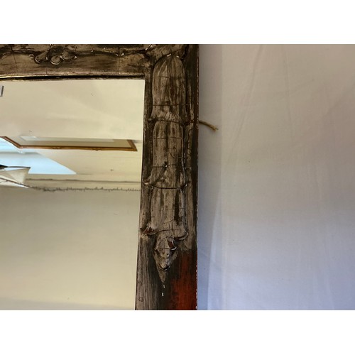 684 - A Rowley Galleries of Kensington Church Street Silvered & Gesso Wall Mirror with a Back Plate 