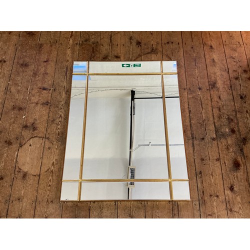 693 - A Modern Contemporary Over Mantle Mirror. Measuring: 77cms x 101cms.