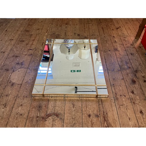 693 - A Modern Contemporary Over Mantle Mirror. Measuring: 77cms x 101cms.