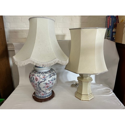 700 - Two Large Side Table Lamps with Shades.
