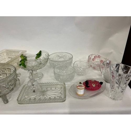 719 - A Quantity of Cut Glass to include Bowls, Dishes, Vases, etc.