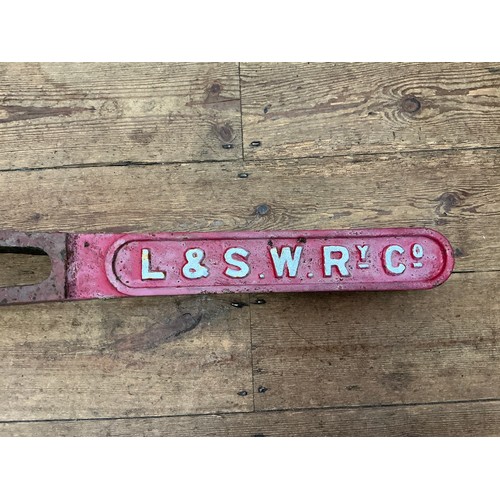 741 - A Vintage Railway Cast Iron Sign for 