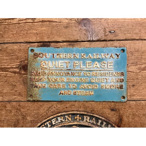 754 - Two Vintage Railway Cast Iron Signs to include 