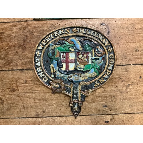 754 - Two Vintage Railway Cast Iron Signs to include 