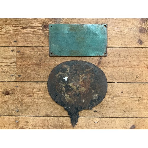 754 - Two Vintage Railway Cast Iron Signs to include 