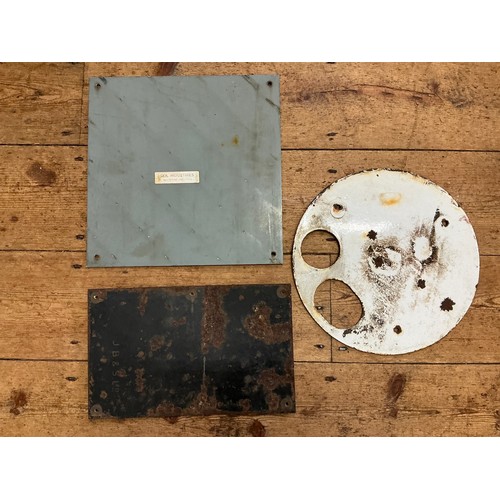 757 - Three Vintage Original Tin & Enamel Railway Signs.