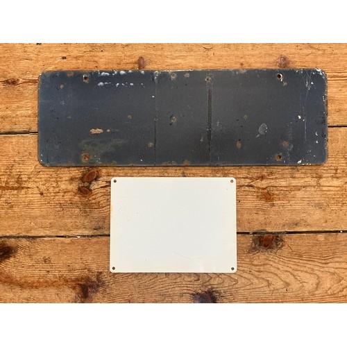 768 - Two Original Vintage Railway Station Tin/Enamel Signs to include 