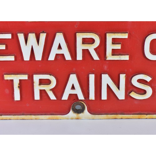 771 - An Original Vintage Railway Station Cast Iron Sign 