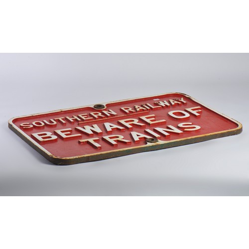 771 - An Original Vintage Railway Station Cast Iron Sign 