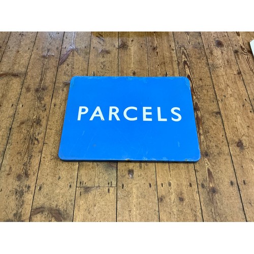 780 - An Original Vintage Railway Station Tin/Enamel Hanging Sign 