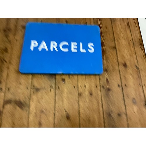 780 - An Original Vintage Railway Station Tin/Enamel Hanging Sign 