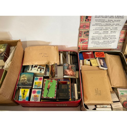 783 - A Large Collection of Matchboxes Some Full & Unused along with Two Early Bryant & May's. 400+. Needs... 