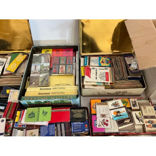 784 - A Large Collection of Matchboxes Some Full & Unused. 400+. Needs Viewing.