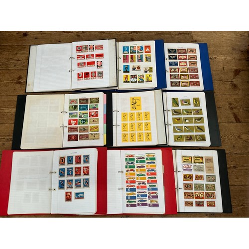 788 - A Large Collection of Nine Albums of Vintage Matchbox Labels & Matchboxes from over the World to inc... 