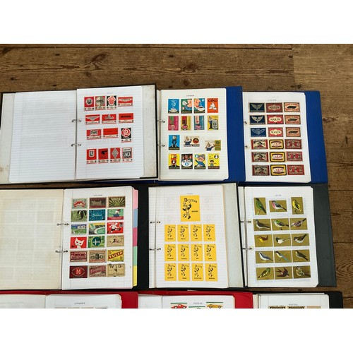 788 - A Large Collection of Nine Albums of Vintage Matchbox Labels & Matchboxes from over the World to inc... 